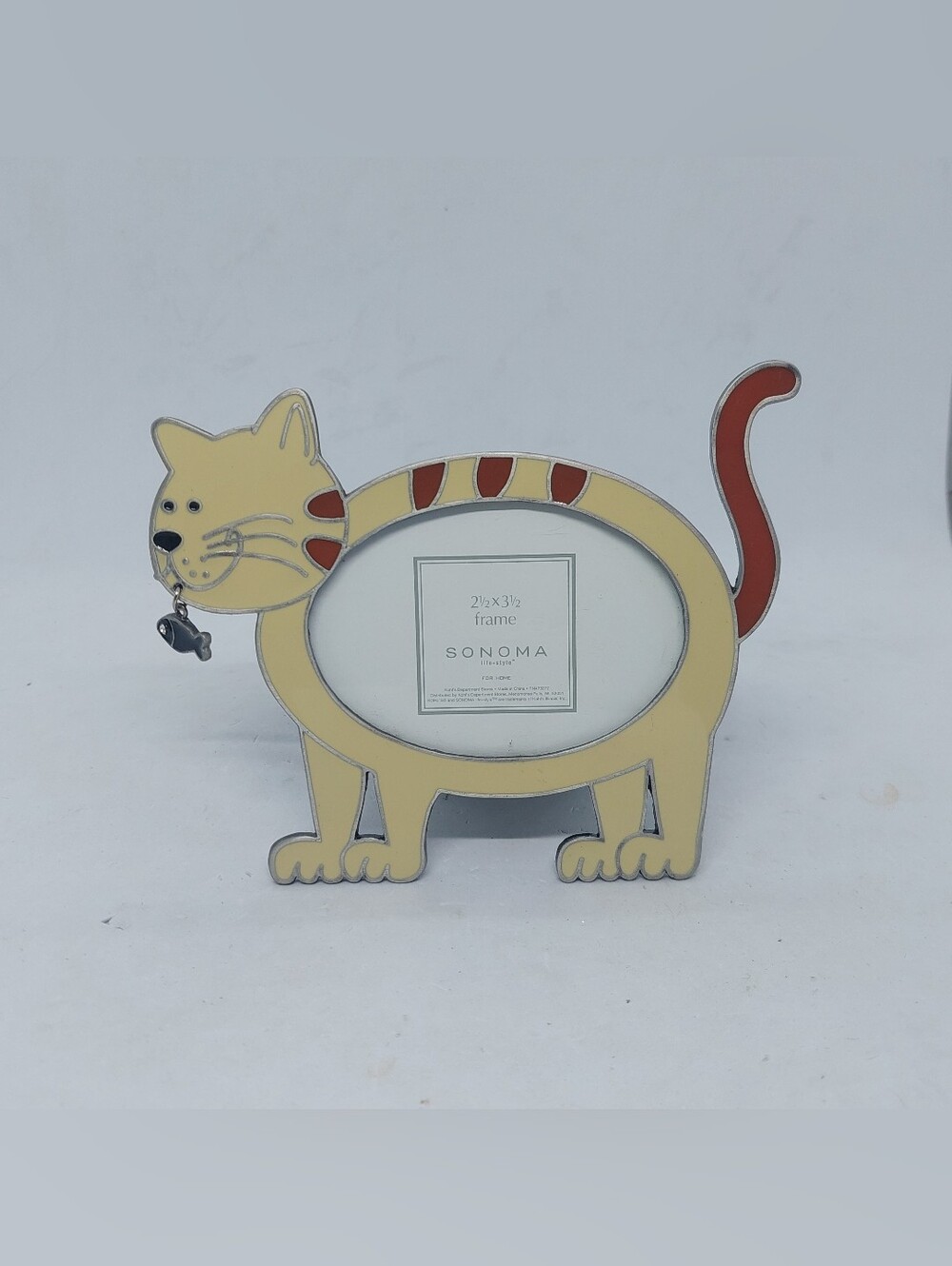 Sonoma Life Style For Home Cat Shaped Fish Picture Frame 2 1/2 x 3 1/2 Kohls